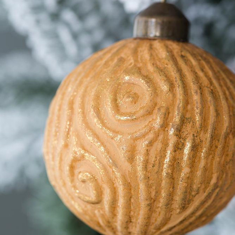 D3 ", boules de Noël décoratives, boules de Noël suspendues en verre pour décorations de fêtes, lot de 12, Doré