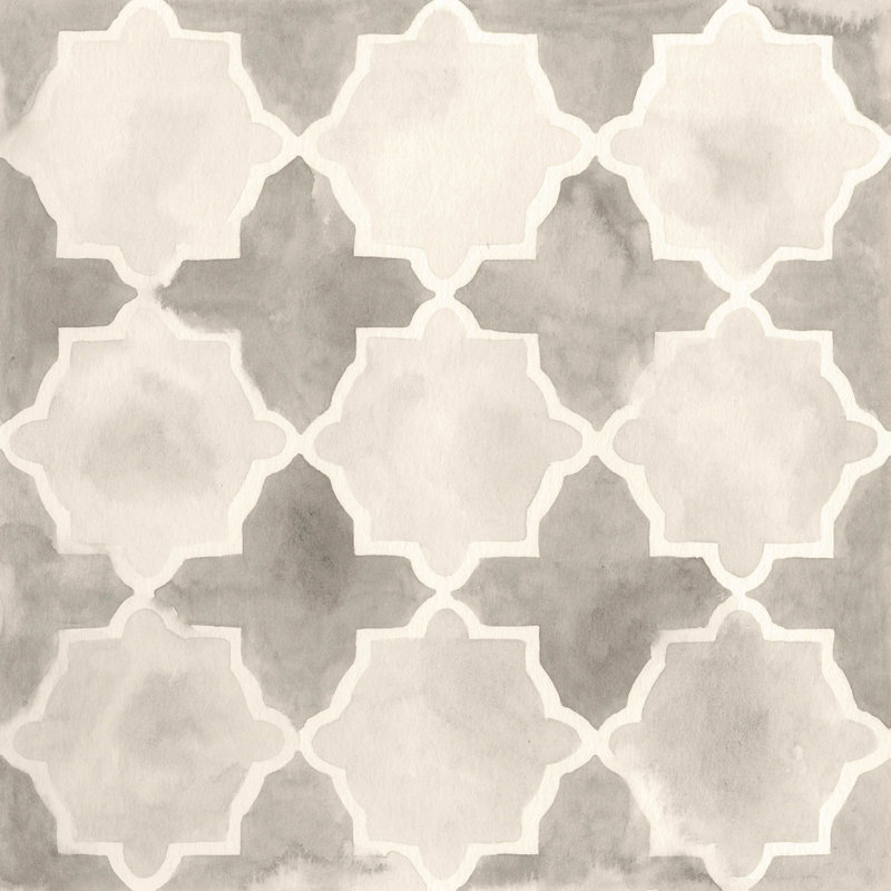Tuile d'aquarelle neutre IV, H 36 po x l 36 po x P 1,25 po