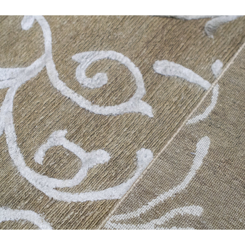 Floral Area Rug in Caramel