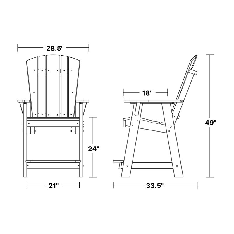 Heritage Balcony Chair, Black/White