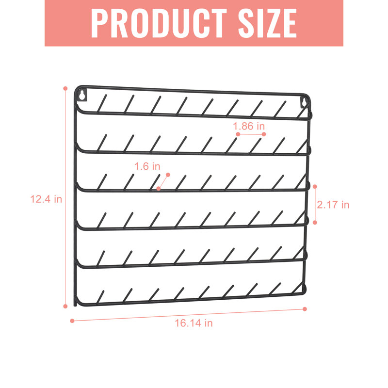 Metal Wall Organizer with Key Hooks