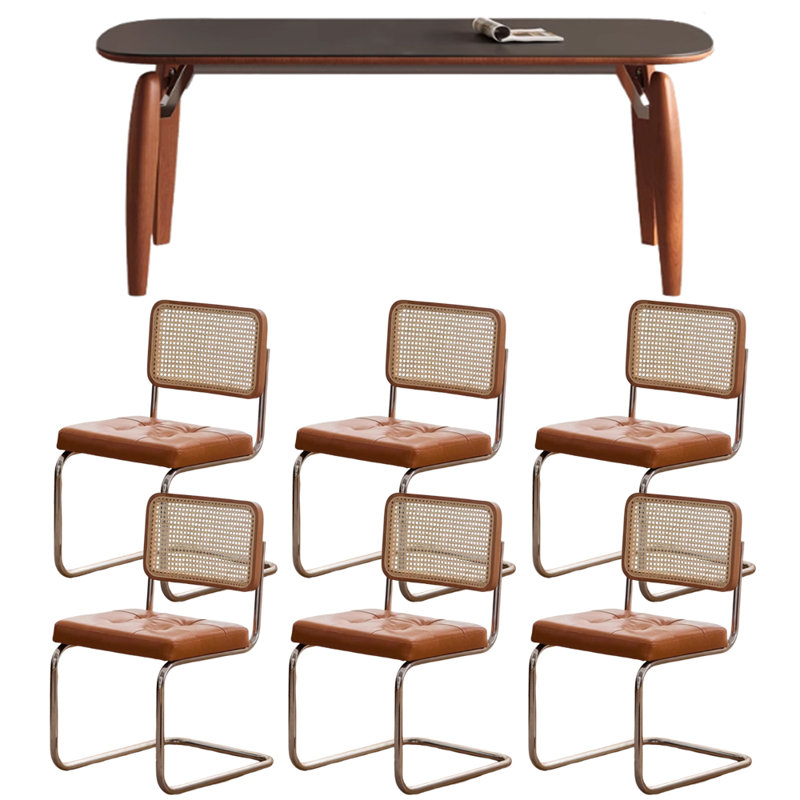 Ensemble de table de salle à manger Delicate, H 29,52 po x L 70,86 po x l 31,49 po