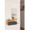 Meuble de couloir moderne avec miroir, chêne et anthracite, 23,6 po x 35,4 po x 12,3 po | 100% panneau de particules enduit de mélamine, 0,7 po d'épaisseur | 1 tiroir et plusieurs tablettes | Fixation murale | Solution d'entrée élégante