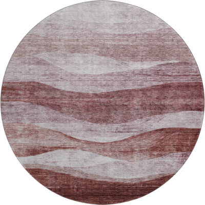 Premium Machine Washable Krause AMF1141 Swirls Rug