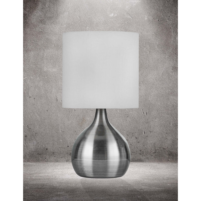Bateman Table Lamp, Satin Silver