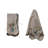 4-Piece Fabric Scalloped Square Napkins With Contrasting Stitched Edges And Embroidered Daisies, Multicolor