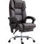 Fauteuil de massage avec 6 points de vibration et une chaleur lombaire, réglable, repose-pieds, inclinable, cadre de bureau en cuir PU brun, chauffé, réglable en hauteur,