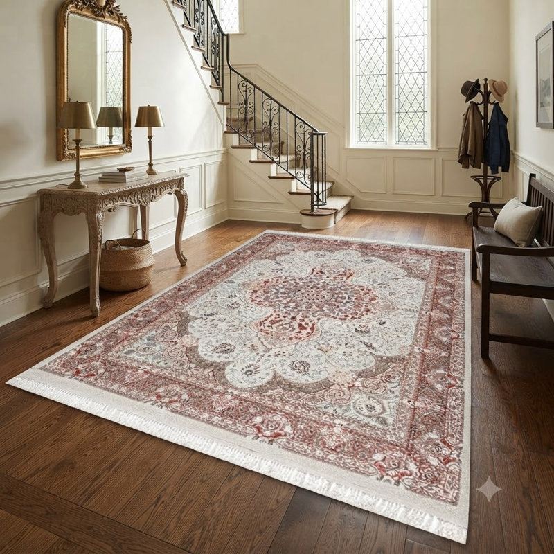 Rectangle Indoor / Outdoor Area Rug, Pink, Rectangle 60 x 110 cm