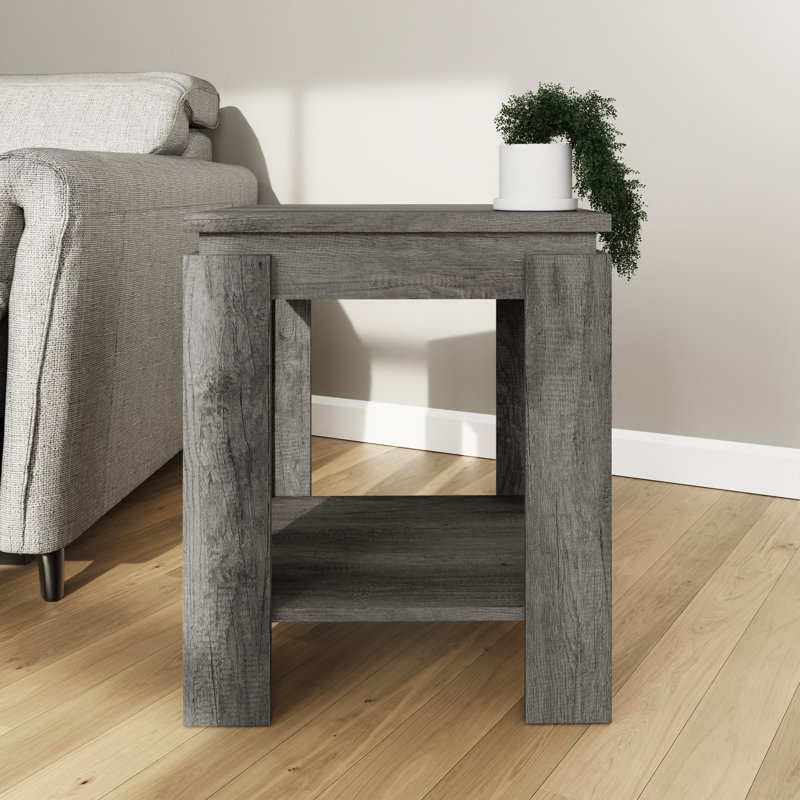 Allred End Table, Charcoal Grey