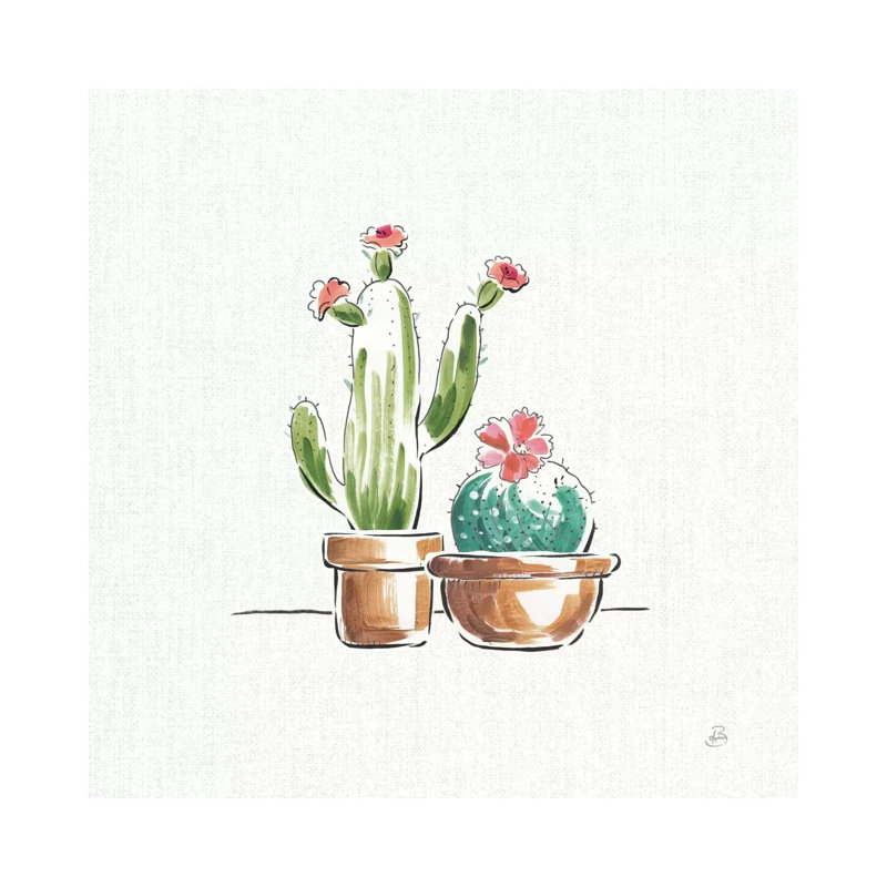 Desert Bloom IV by Daphne Brissonnet - Wrapped Canvas Painting, 45.72cm H x 45.72cm W x 1.91cm D