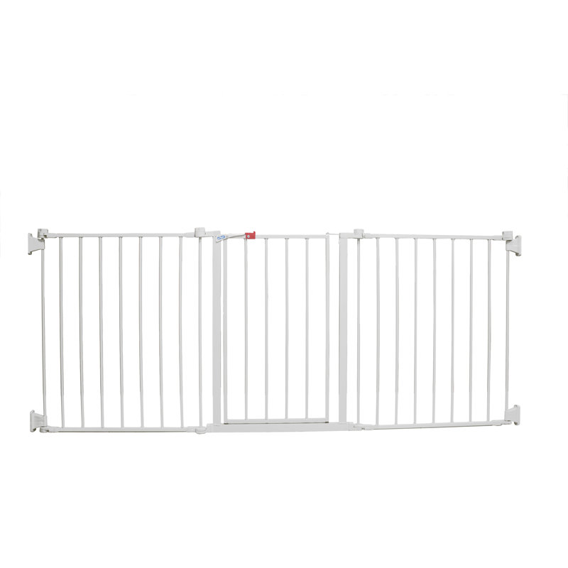 White Adjustable Steel Extra Wide Baby Safety Gate