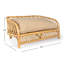 Lit de jour pour chien en rotin tissé à la main avec coussin lavable à la machine 27,5 po x 17 po-1061155325