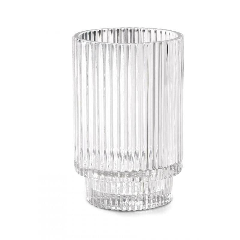 Petit porte-votive en verre, Transparent