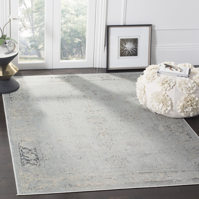 Vintage Performance Floral Rug, Rectangle 5'1" x 7'6"