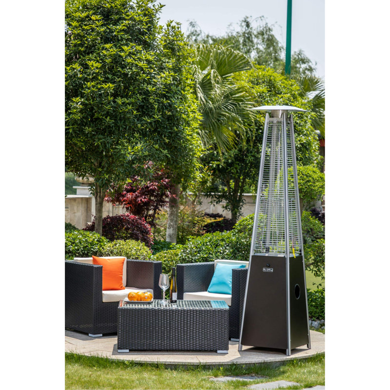 Chauffe-terrasse bronze bronze, Brun