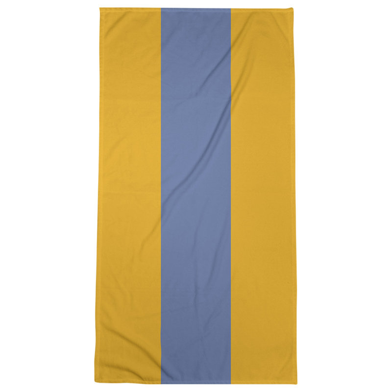 Cotton Blend Lightweight Bath Towel, Yellow/Blue/Yellow