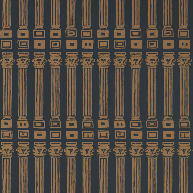 Columns Wallpaper, Vine Black/Antique Gold