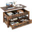 Table basse extensible à 4 pieds avec rangement Khaleesi