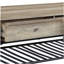 Table basse en chêne et sable noir avec tablette inférieure