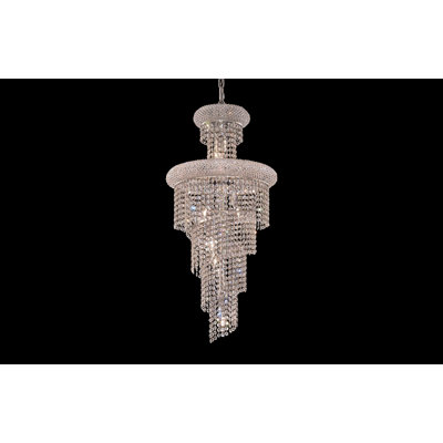 Zonia 10 - Light Dimmable Tiered Chandelier