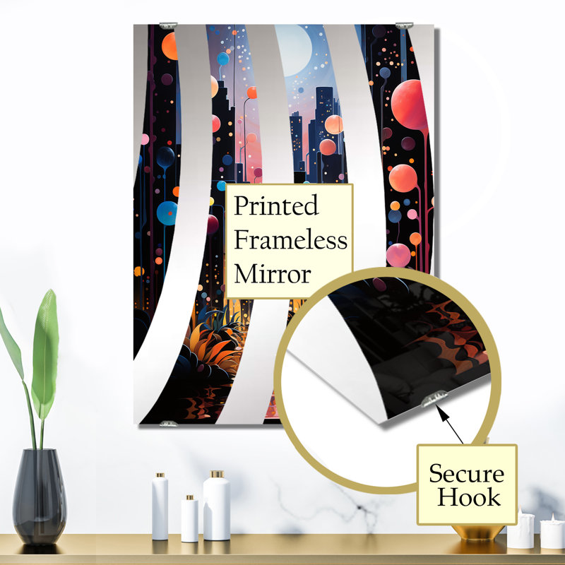 Philbrook - Miroir City Art Deco Wall Decor MIR141105, 32 po x 24 po