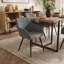 Ensemble de salle à manger rectangulaire moderne 79 po avec 8 fauteuils rembourrés-110968649