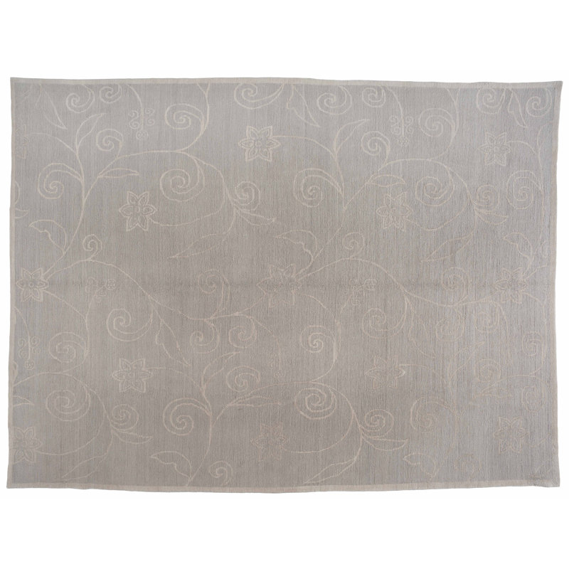 Elegant Escrol One-of-a-Kind Rectangle 9' X 12' Hand Knotted Area Rug