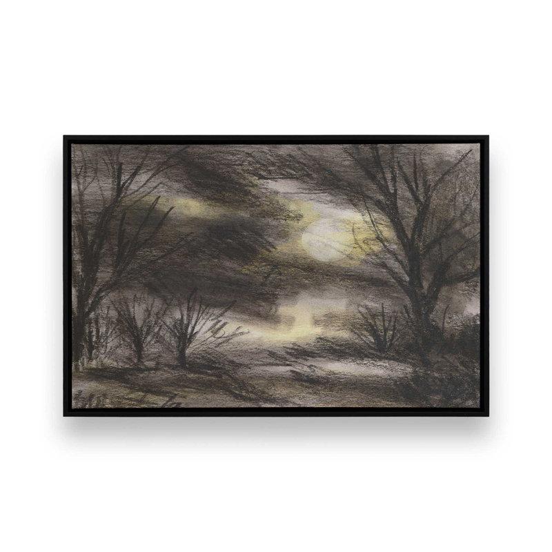 «Where Shadows Dance II» par Melissa Wang, reproduction d'art sur toile, H 32 po x l 48 po, Noir