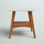 Table de bout Quint Mid Century Modern - Castanho / finition blanche