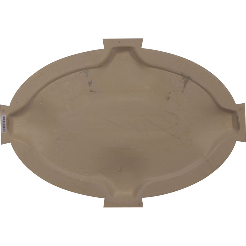 20"H x 29"W Horizontal Oval Gable Vent Louvre with Flat Trim and Keystones
