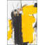 Tapis jaune lavable à motifs tissés-1060646847