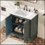 Meuble-lavabo rétro 30 po avec lavabo rectangulaire en céramique