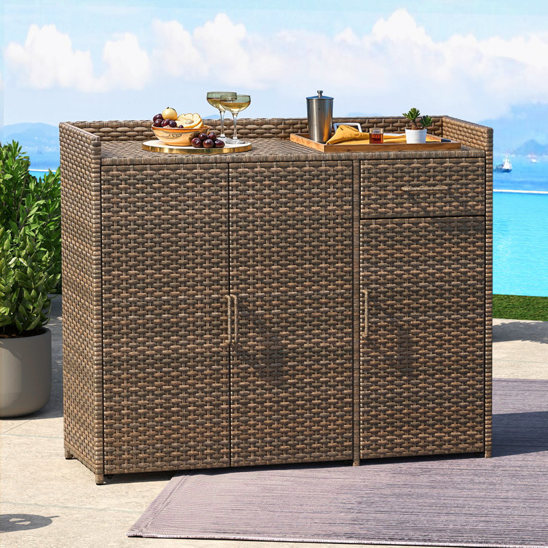 Latitude Run® Outdoor Storage Cabinet, Natural