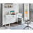 40 Inch Small Fabric Drawer Desk - Bedroom Vanity, Home Office Computer Desk For Small Spaces