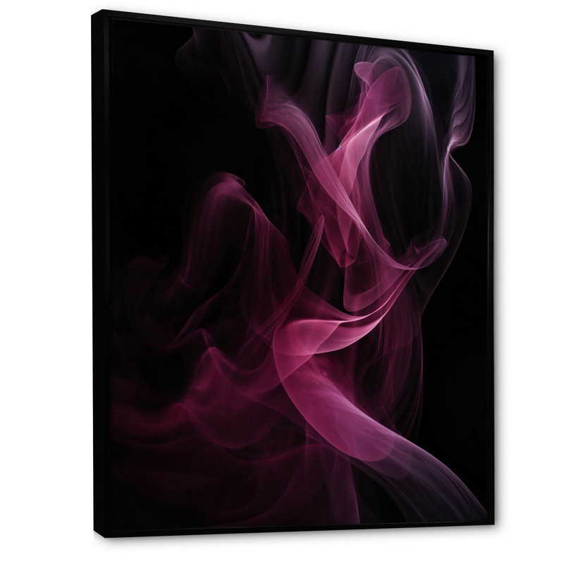 Rose, noir, rose et disjoncteur chromatique noir, H 32 po x l 24 po x P 1 po, Cadre flottant noir