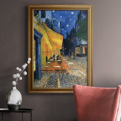 Cafe Terrace At Night Premium Framed Canvas- Ready To Hang -  Red Barrel StudioÂ®, A307C9EF56C24C13A437AEE06AA725EC