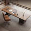 Modern Minimalist Brown Office Desk-107761299