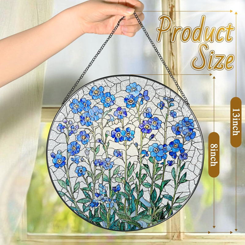 Attrape-soleil vitrail 8 po Forget-me-not