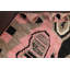 Tapis décoratif en laine de conception unique 5 pi 3 po x 8 pi 2 po noué à la main New Age rose/noir