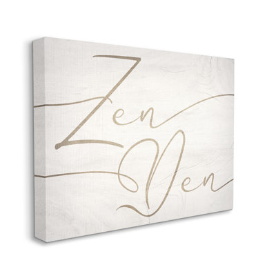 «Relaxing Zen Den Sign Minimal Charm» par Daphne Polselli, reproduction d'art textuel