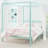 Tabiauea Metal Canopy Platform Bed Frame with Metal Slats, No Box Spring Needed-1063178862-1063178863