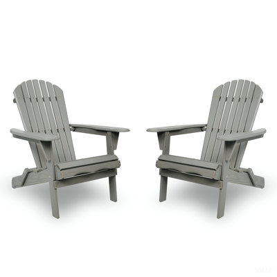 Ensemble de 2 chaises longues en bois massif pour l'extérieur