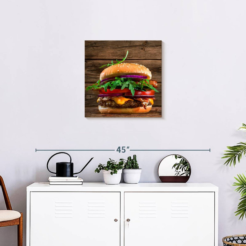 Yarlin juteux hamburger, H 20 po x l 20 po