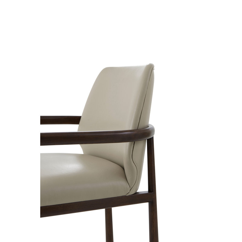 Kesden Leather Arm Chair, Pyramid Brown