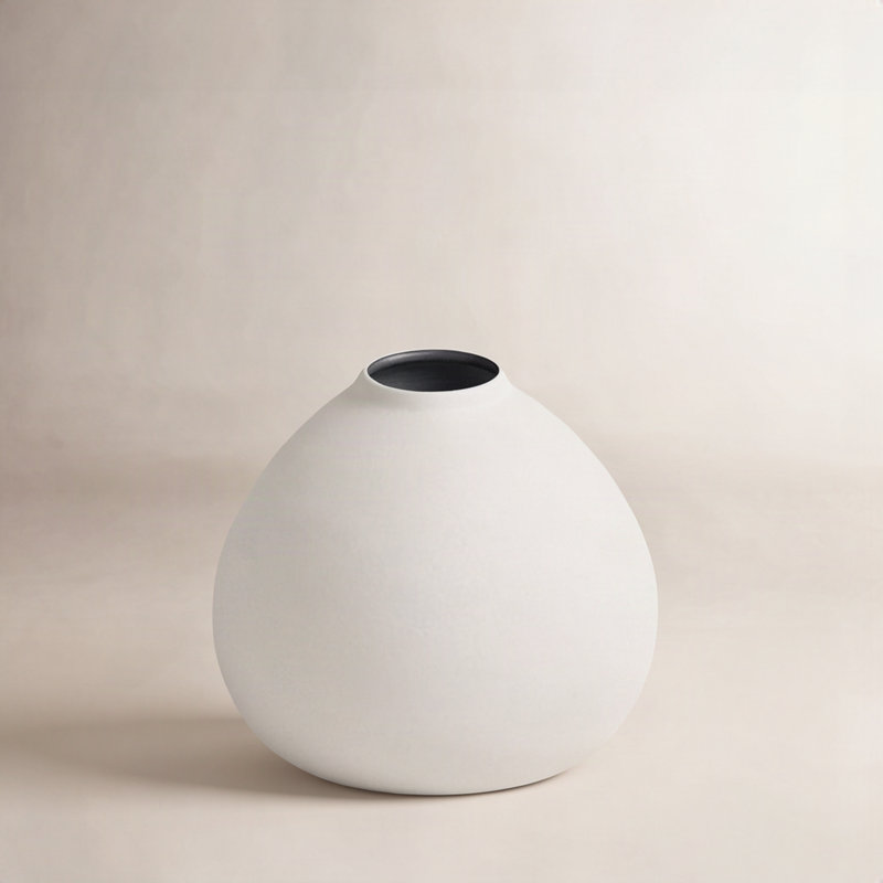 Jenny Aluminum Table Vase, White
