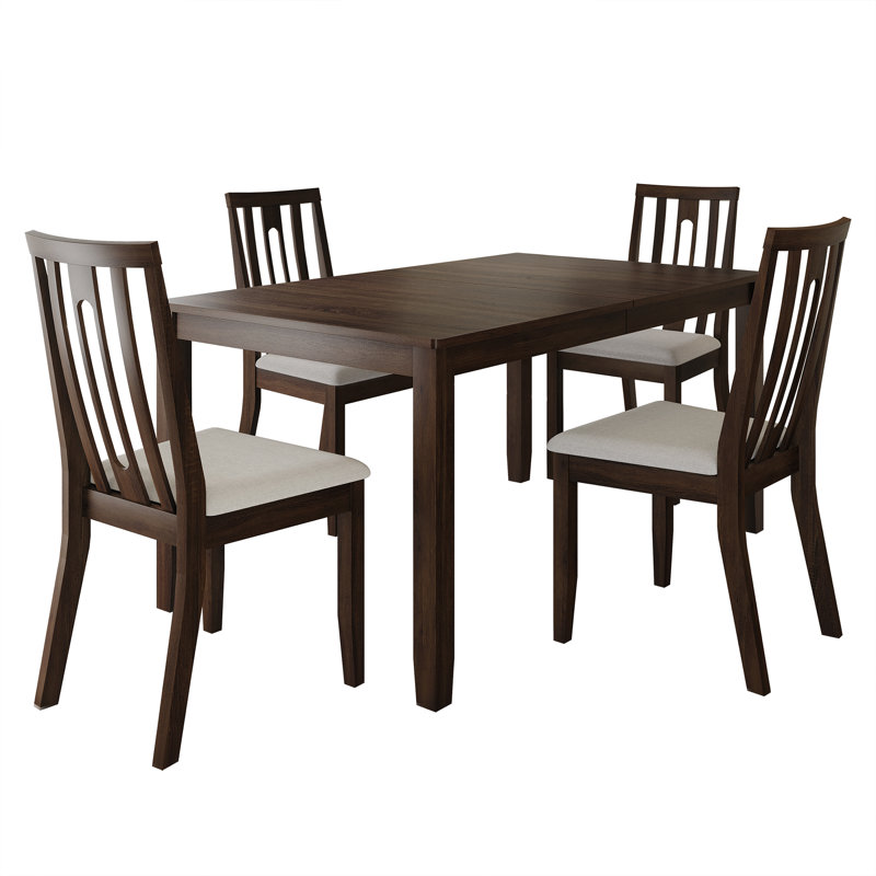 Ocossio 4 - Person Four Leg Dining Set, Brown