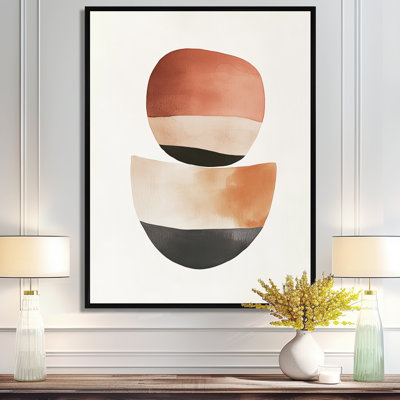 Earth Tone Abstract Wall Art, Earthtone Balance Forms, Neutral Organic Canvas