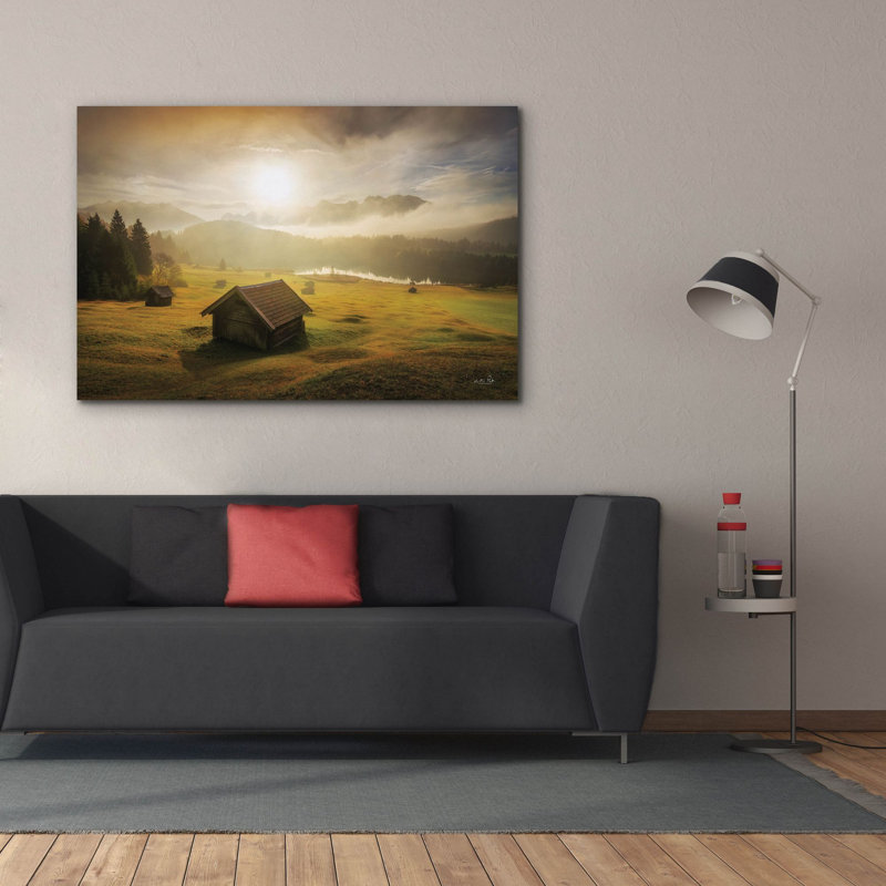  «Sunrise At The Lake» par Martin Podt, art mural sur toile, 60 po x 40 po, H 40 po x l 60 po