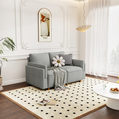 Causeuse Dodington Classic Comfort - Canapé modulaire contemporain en tissu pour petits espaces