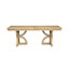 Table de salle à manger extensible à tréteaux avec 6 chaises d'appoint-2140857285